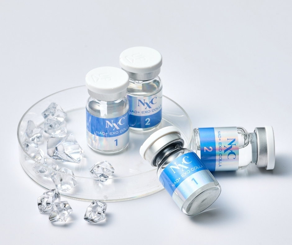 NXC NAD+ Szérum Exoszóma+PDRN+Kollagén+Peptid tartalommal professzionális használatra 1 doboz 5+5 ampulla 