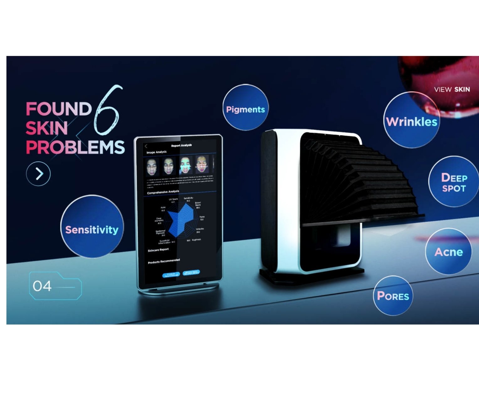 MediLine Bőrelemző Gép 10 különböző funkcióval 2026